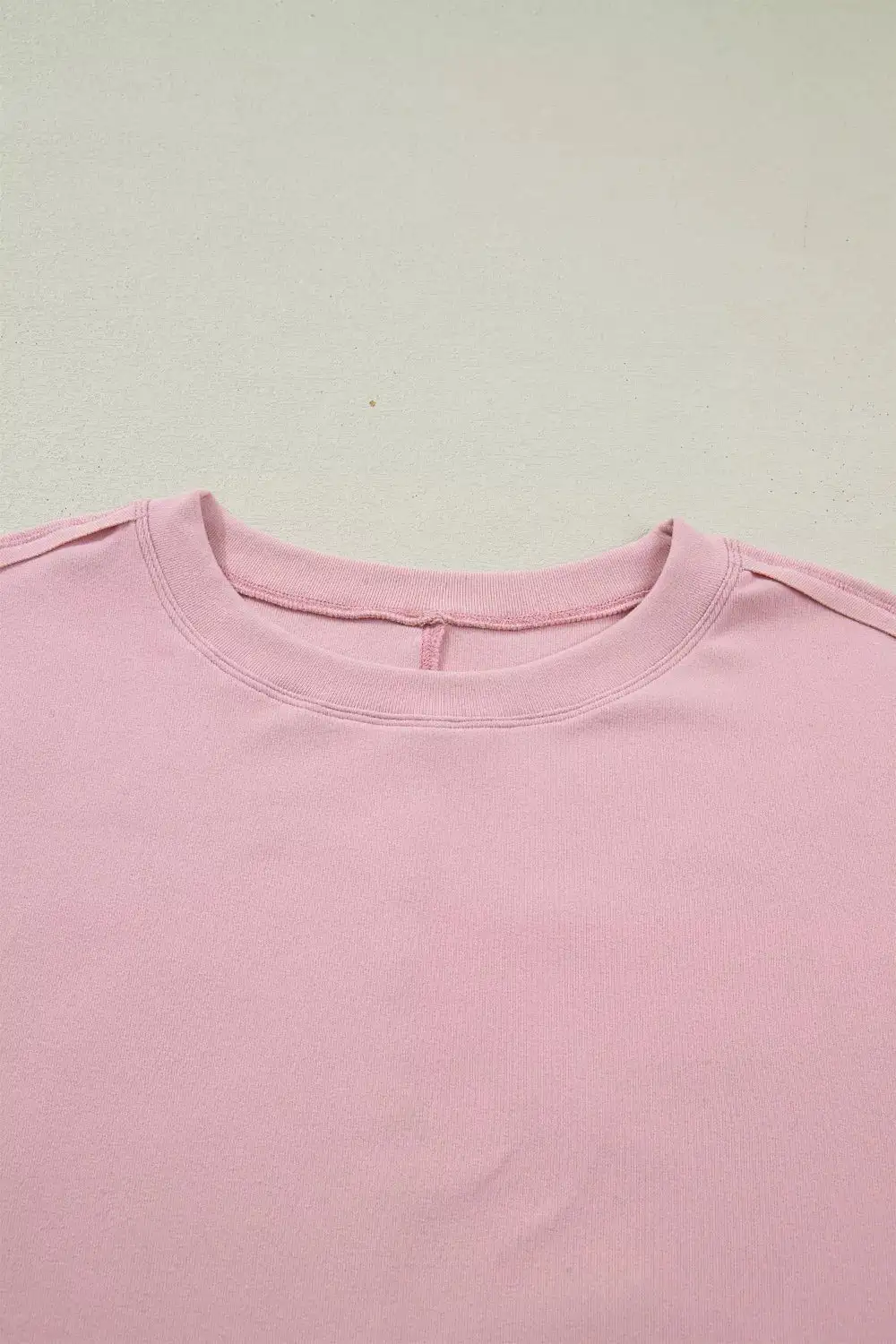 Bow Textured Patchwork Long Sleeve Tee