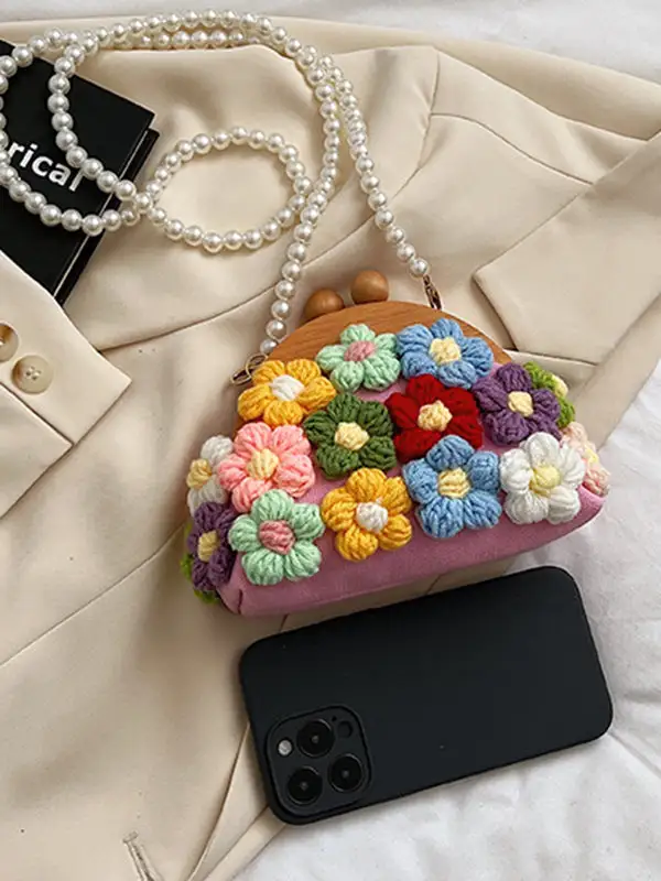 Woven Canvas Crossbody Bag