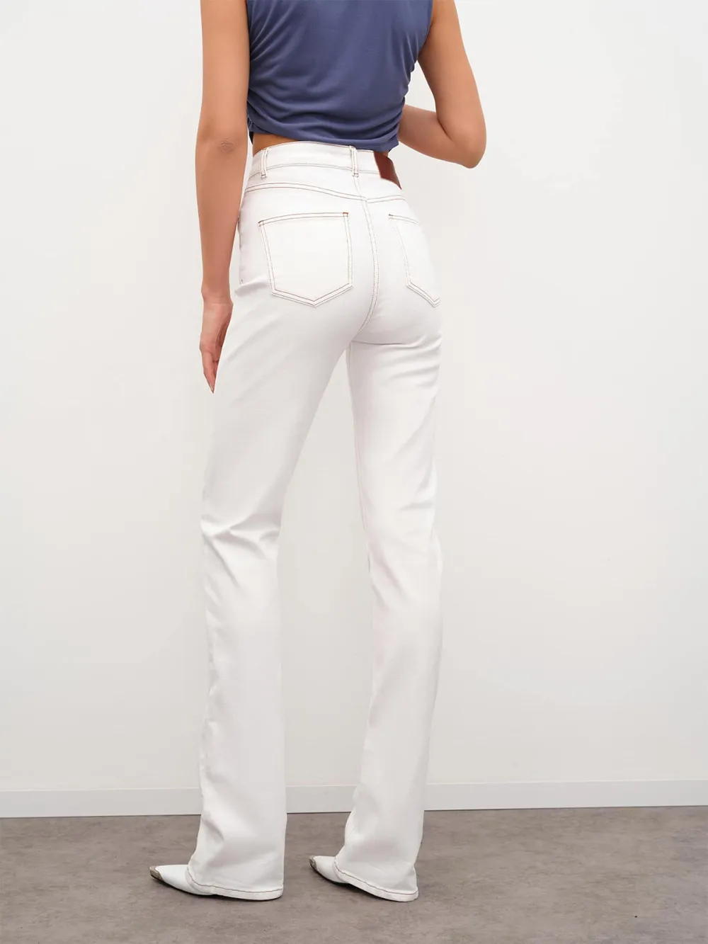 Belt Loops Casual Style Jeans