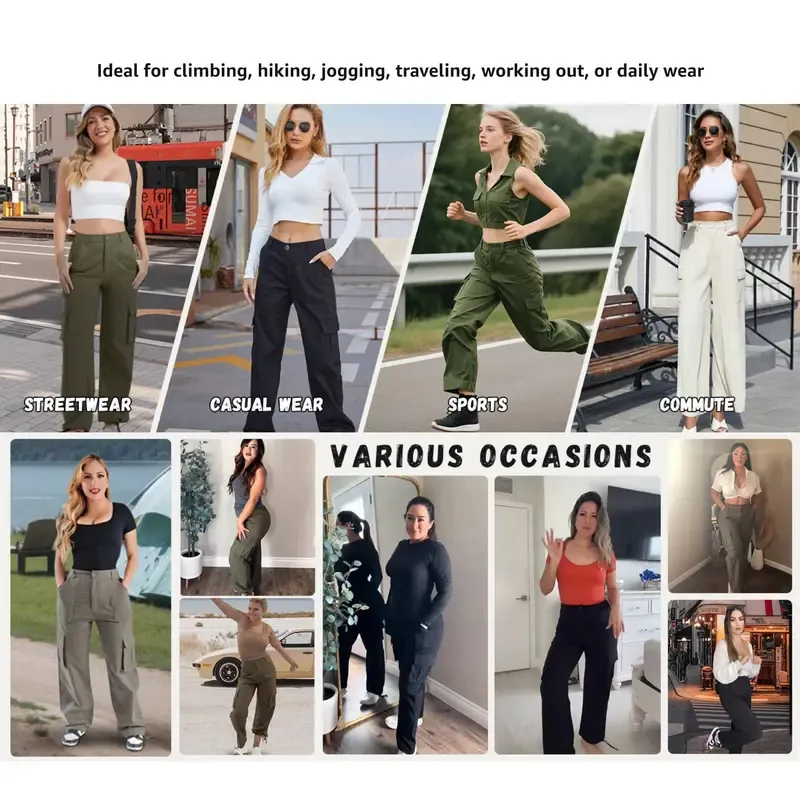 Womens Cargo Pants thick thigh pants work outfits