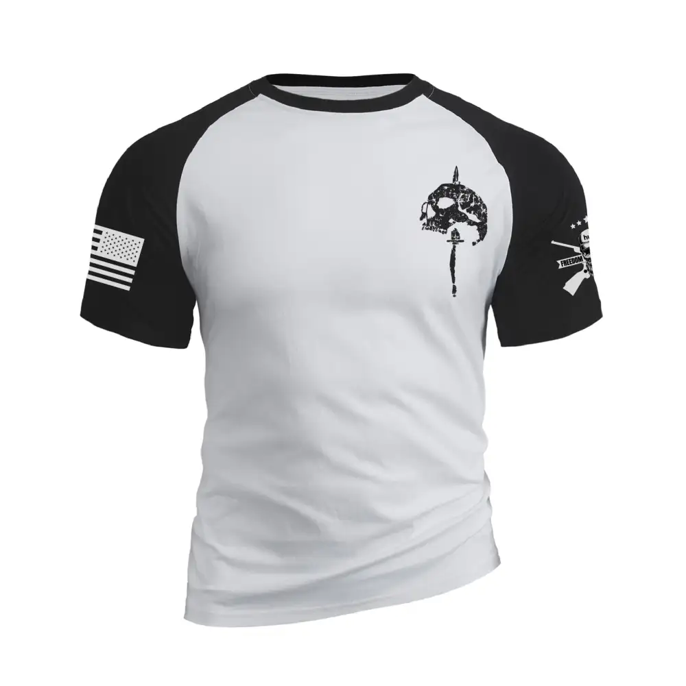 NO RISK NO STORY RAGLAN GRAPHIC TEE