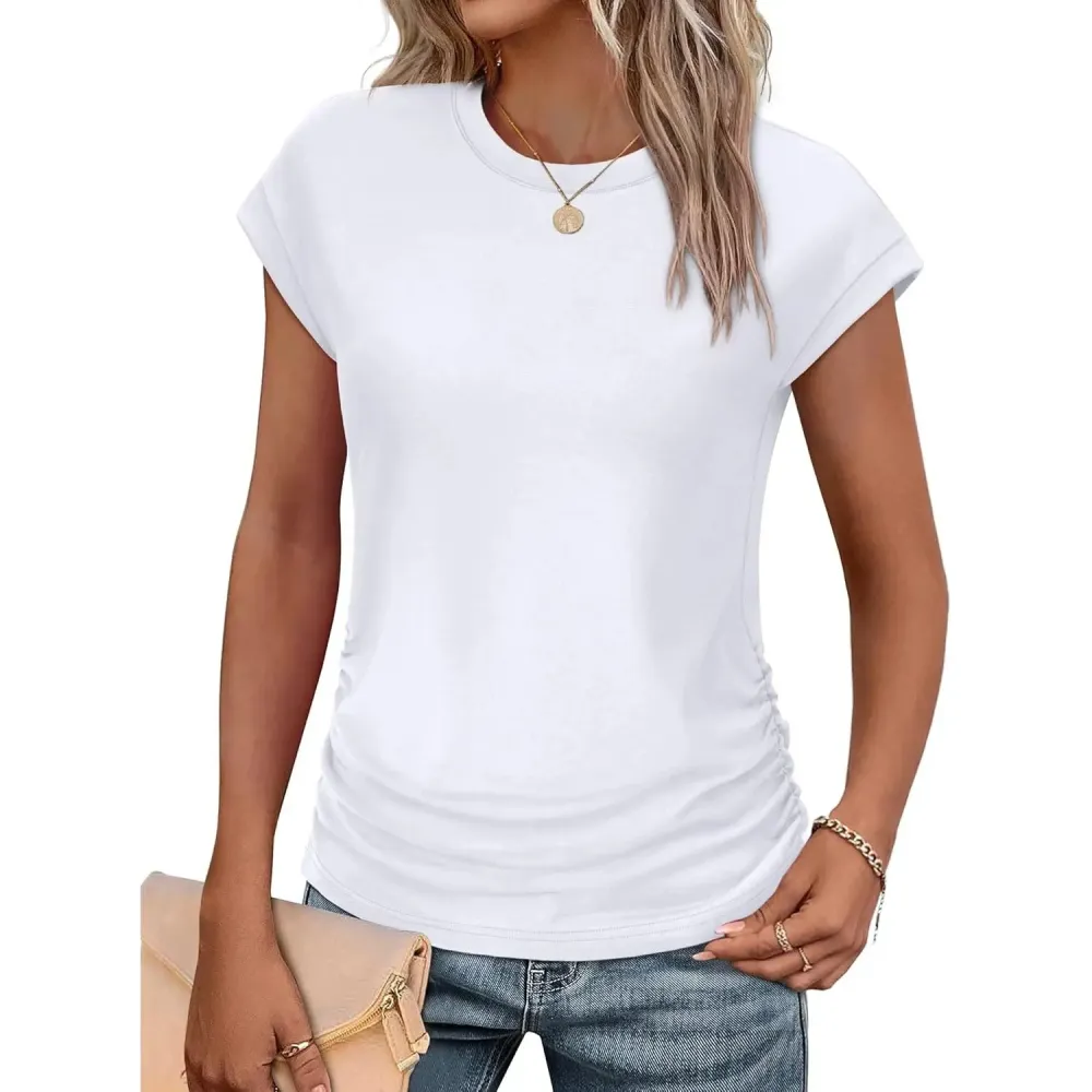 Women's Summer Tops Short Sleeve Shirts Crew Neck T Shirts