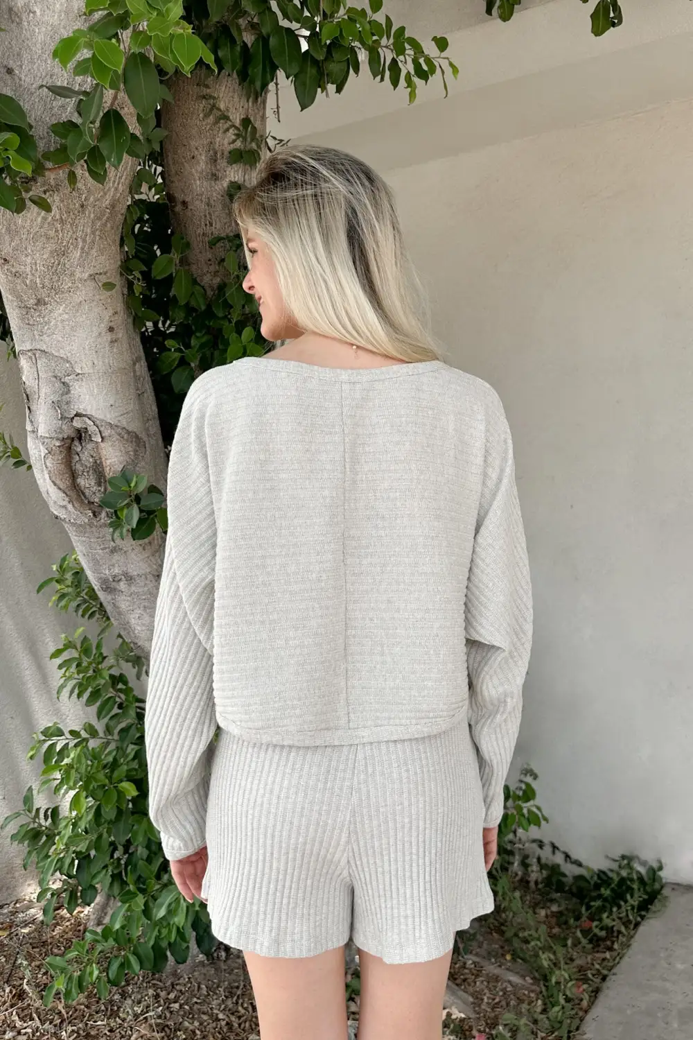 Structured Ribbed Knit Pullover