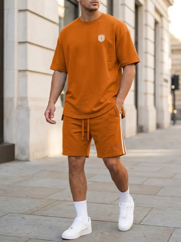 Casual Shape Men's T-Shirt And Shorts Set