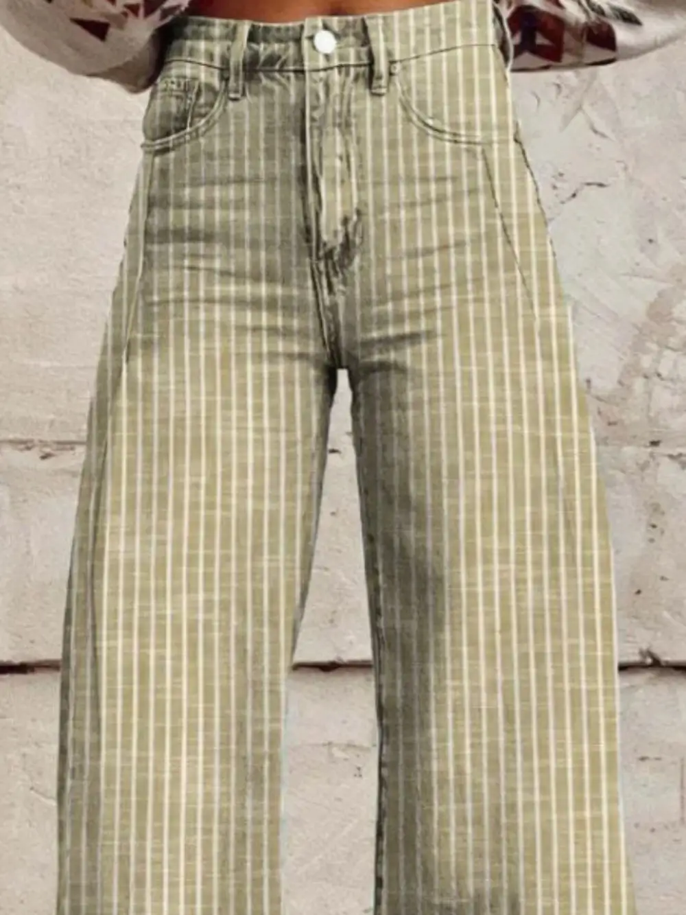 Sharp High Waist Wide Leg Denim Jeans