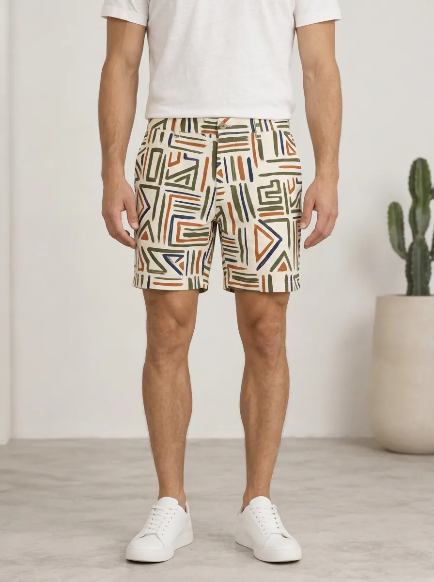 Distinctive Graphic Print Abstract Print Geometric Print Men's Graphic Print Pants