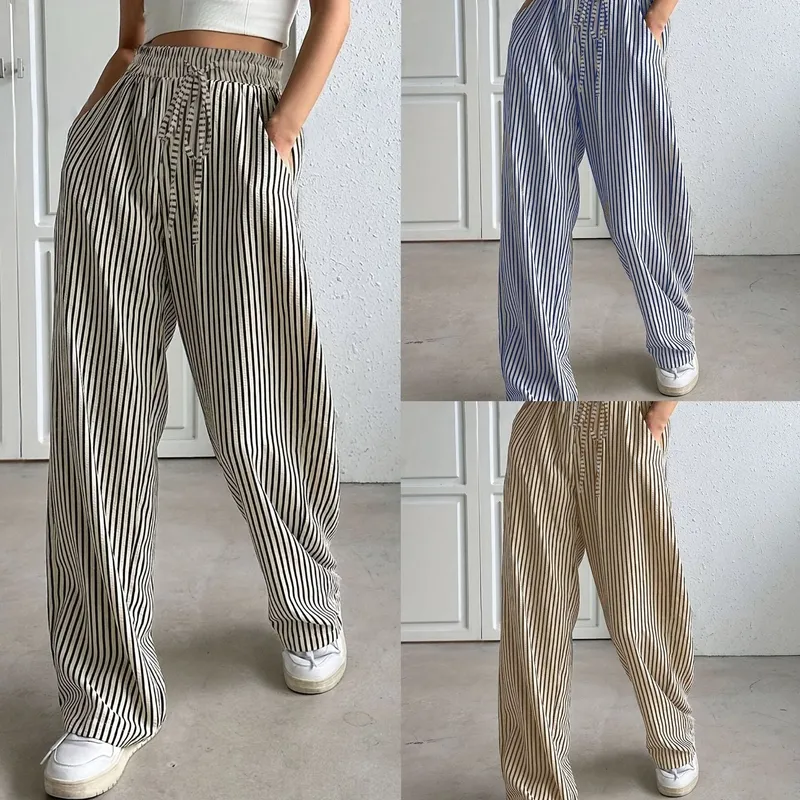 Relaxed Striped Trousers