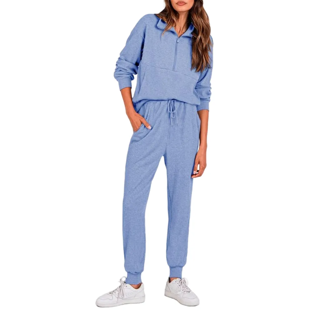 Women's Half Zip 2-Piece Sweatpants Set