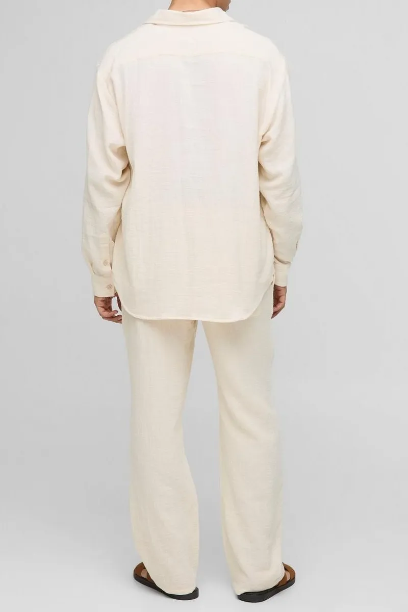 Super Oversized Relaxed Cheesecloth Cotton Shirt Casual Style