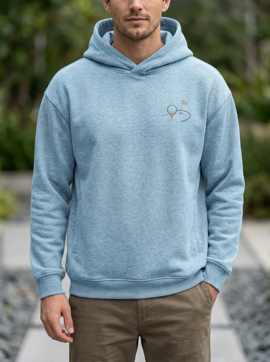 Golf-Ball Flag-Motif Golf Casual Hoodie