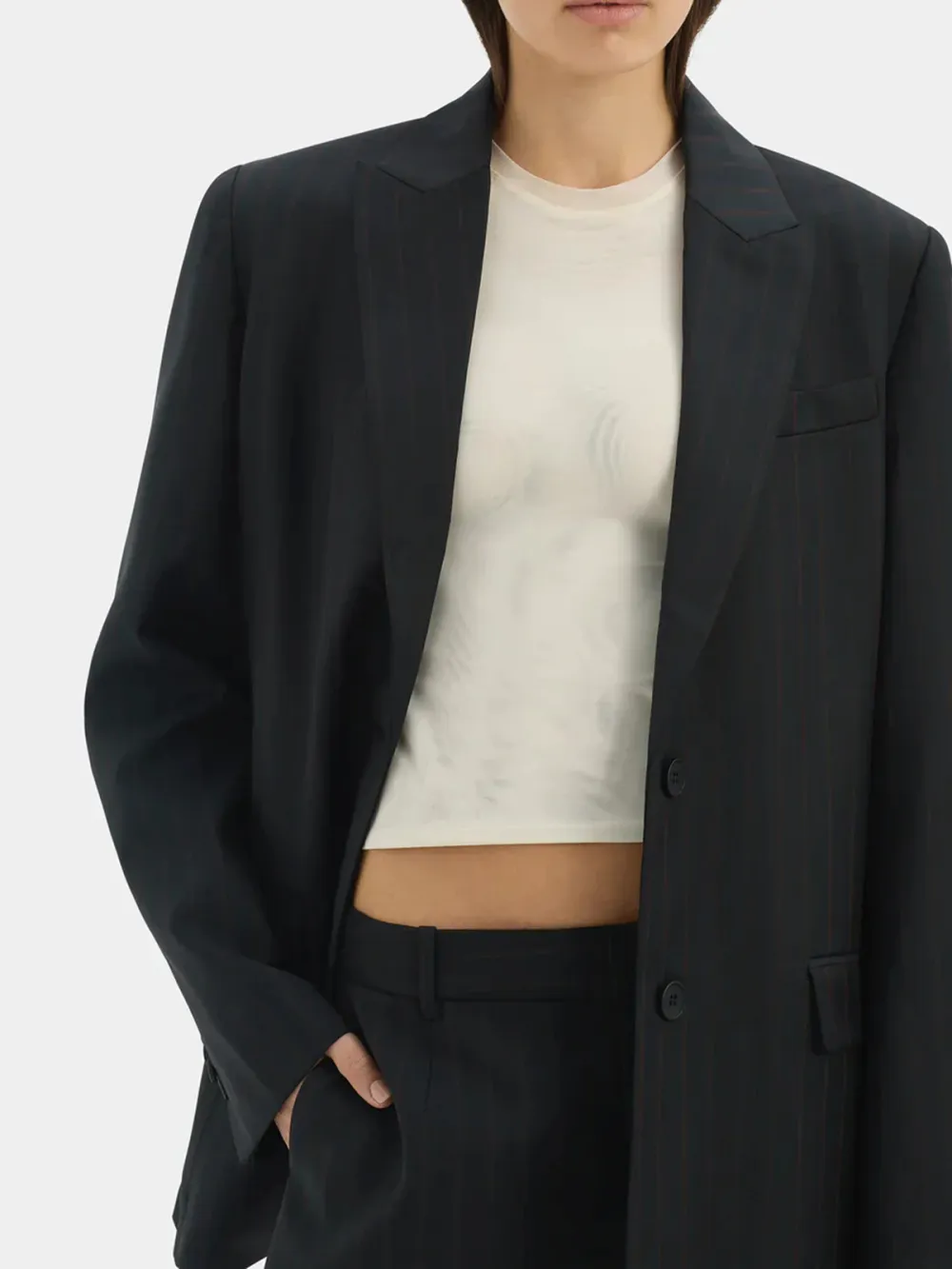 Casual Style Red Pinstripe Short