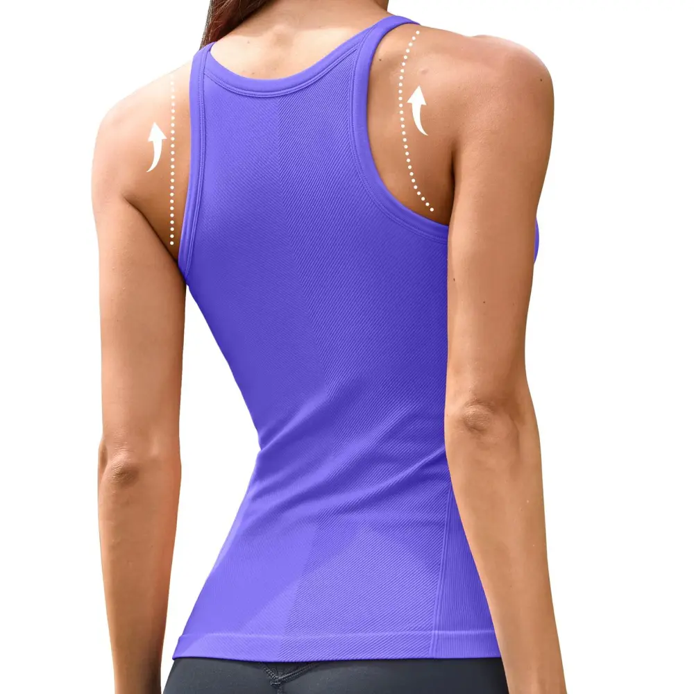 Women CoreFlex Ribbed Bra Tank with Built in Bra