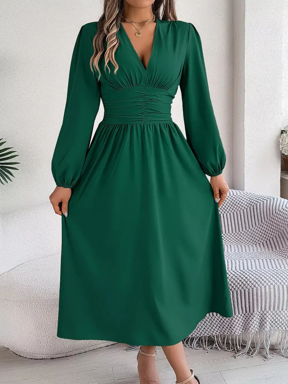 Slit Midi Dress