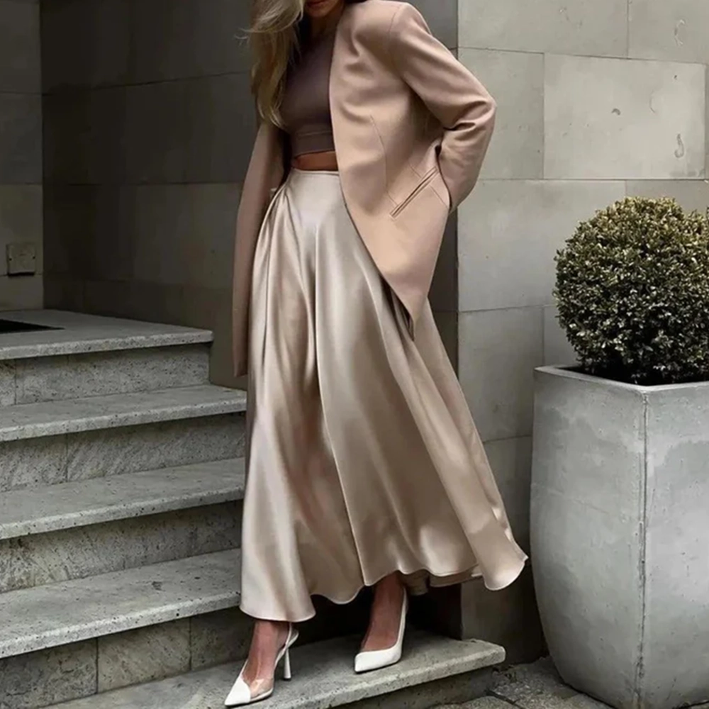 Silky Sway Satin Maxi Skirt