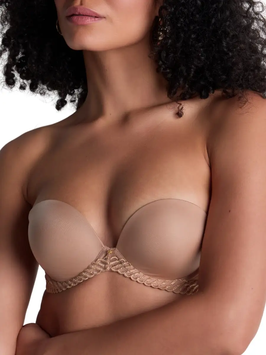 Padded Molded Seamless Sheer Strapless Bra