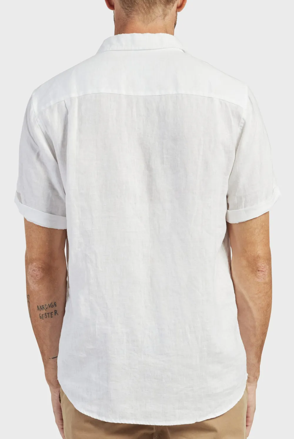 Hampton Linen SS Shirt-White