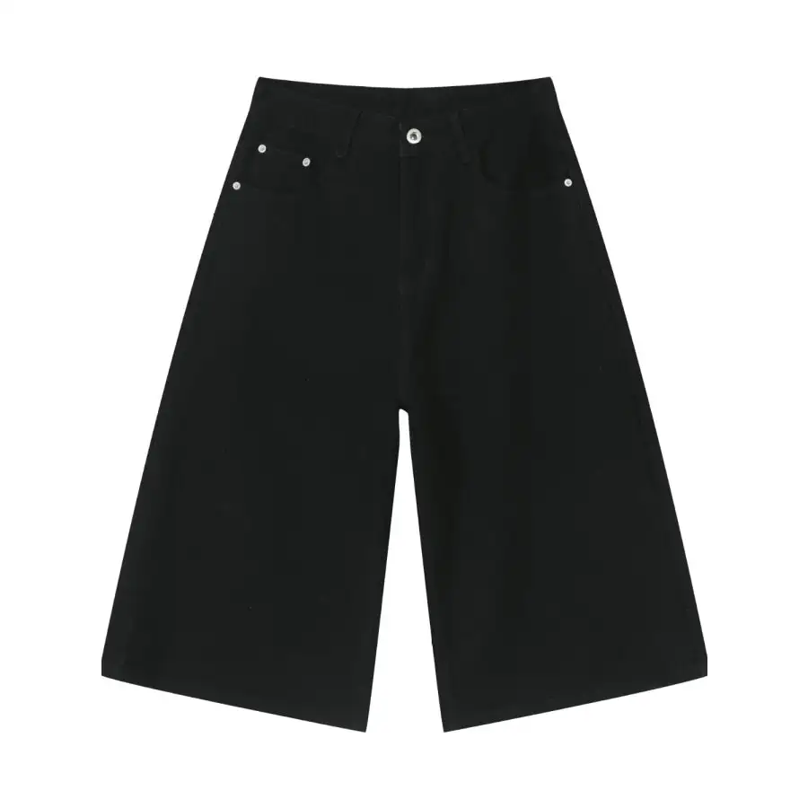 Men's Washed Denim Shorts with Pockets