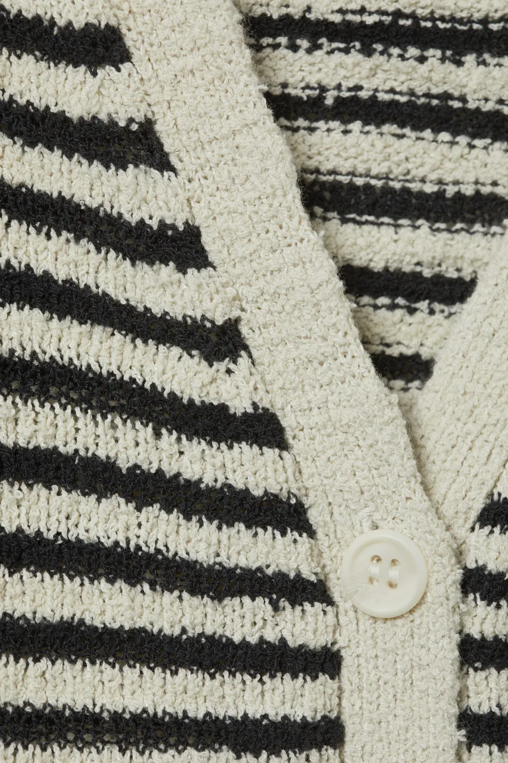 Striped V-Neck Drop Shoulder Cardigan