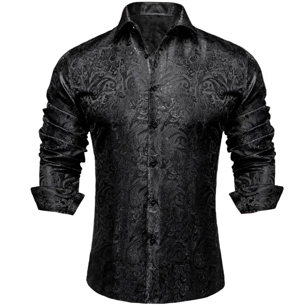 Formal Paisley Silk Dress Shirt
