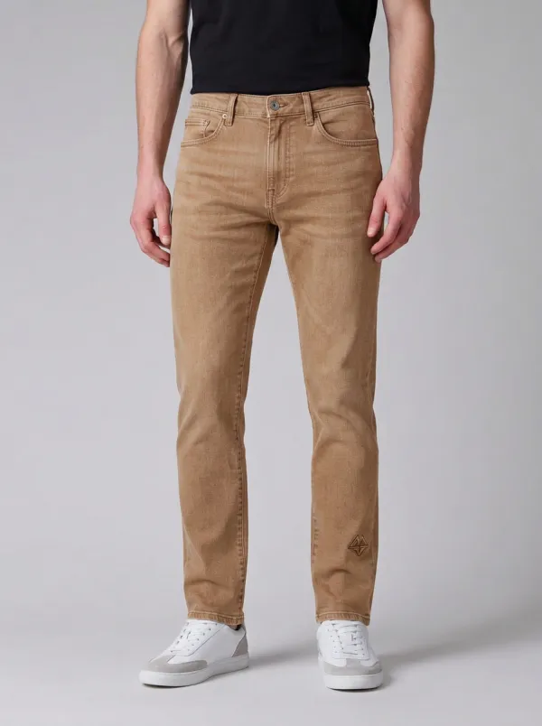 Men's Classic Everyday Printed Detail Stretch Denim Jeans