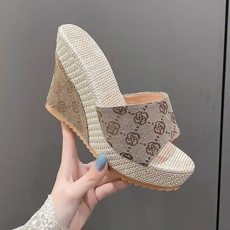 Thick Sole Wedge Home Slippers