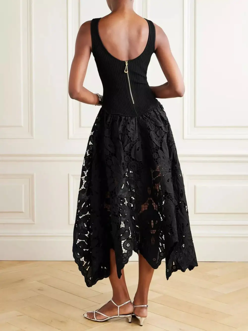 Sleeveless Crochet Midi Dress