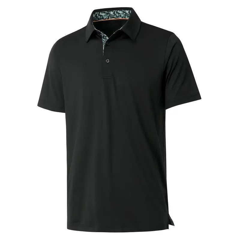 Mens Casual Dry Fit Performance Designed Collared Golf Polo Shirts for Men Plus Size Tops