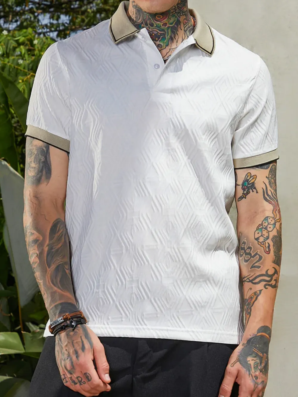 Color Block Half Sleeve Polo T-Shirt