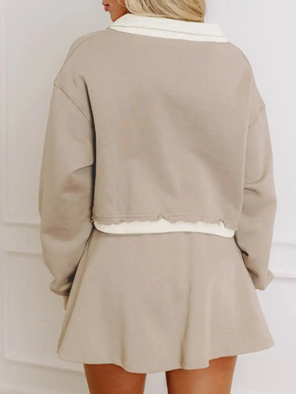 Luxe Contrast Mini Skirt Set