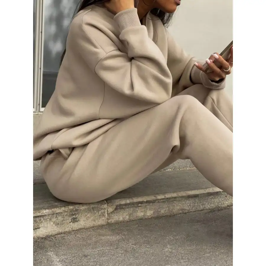 Classic Half Zip Sweatshirt and Pants Set