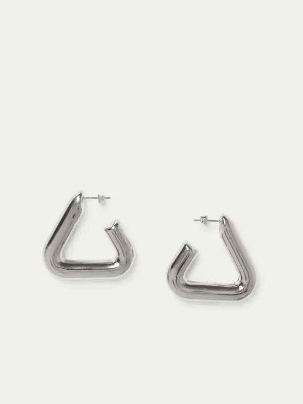 Triangle-Shaped Hoop Earrings