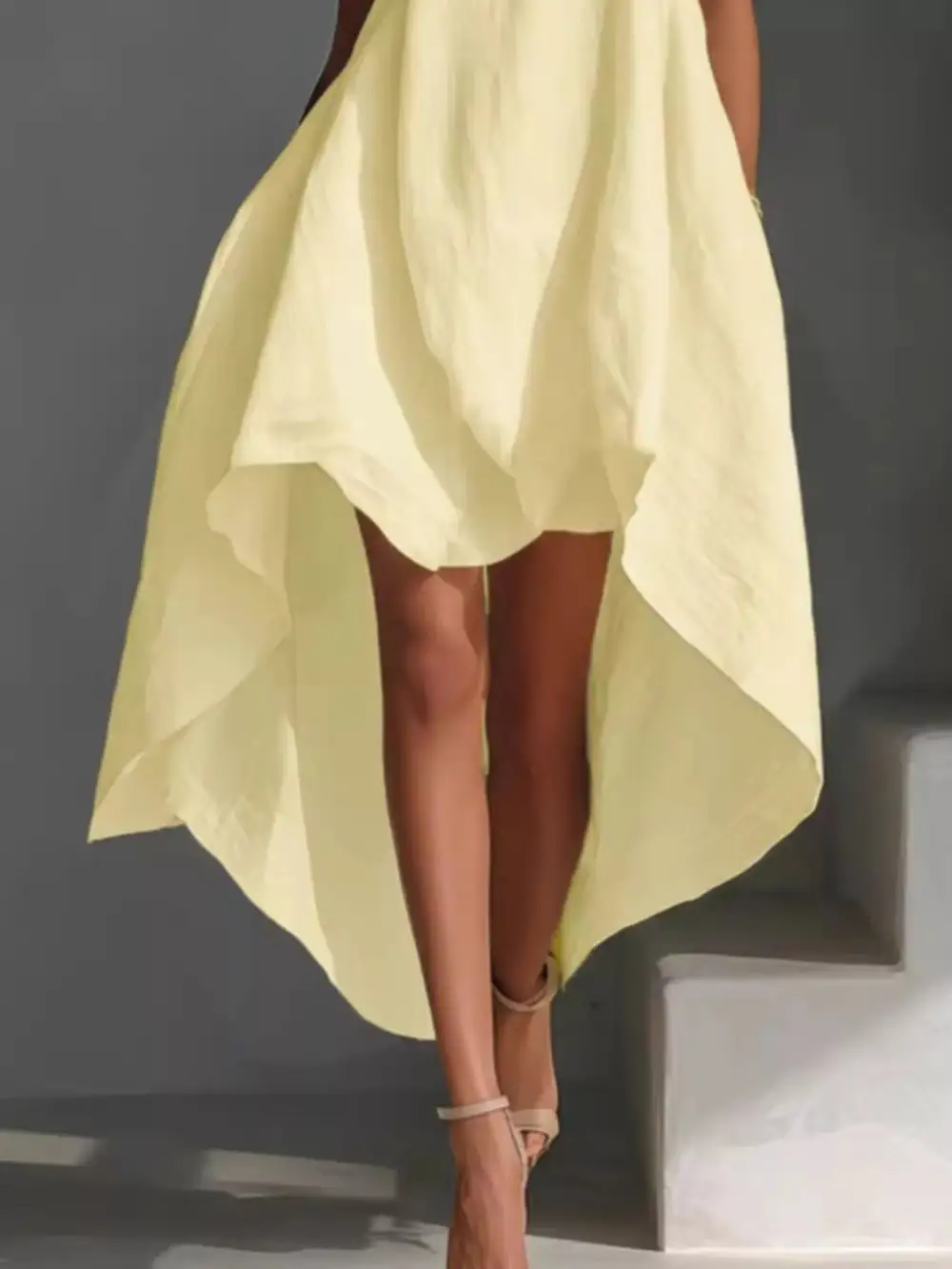 Round Neck Sleeveless Dress Casual