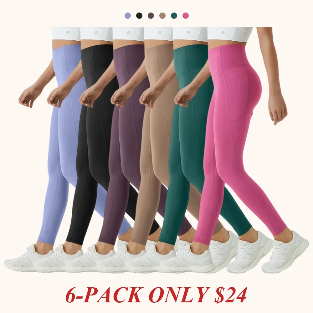 High Waisted Tummy Control Side Pocket Shaping Training Leggings – 🔥 40% OFF Today Only!