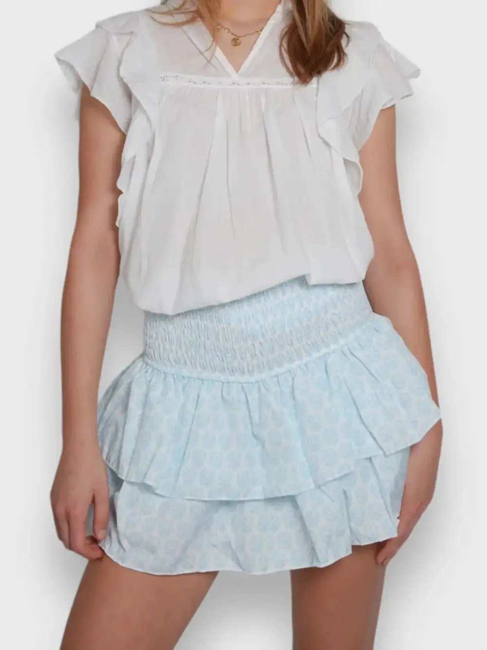 Tidy Ruched Smocked Skirt