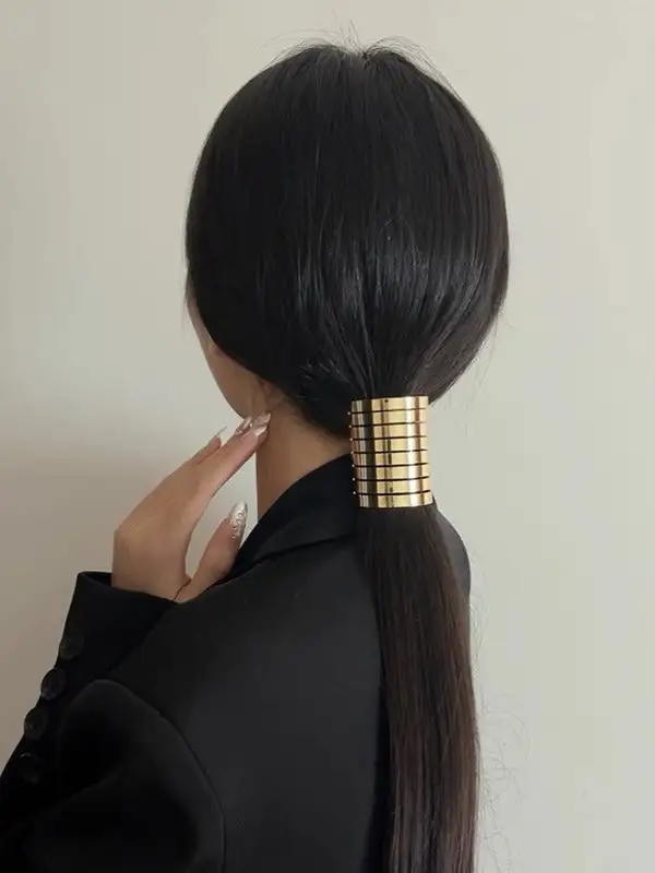 Shiny Geometric Hair Tie