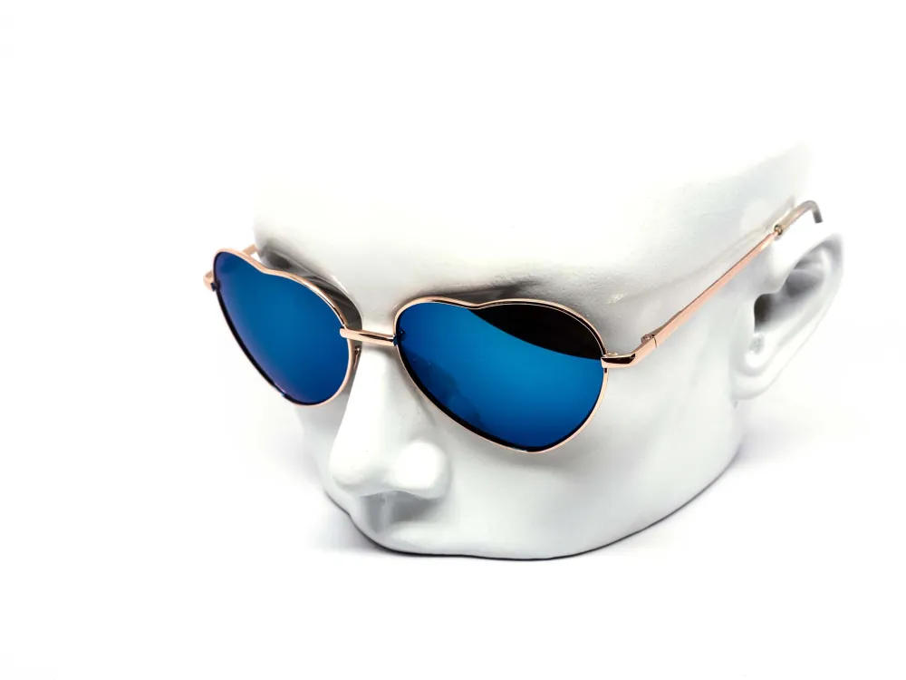 12-Pack Heart Color Mirror Assorted Sunglasses