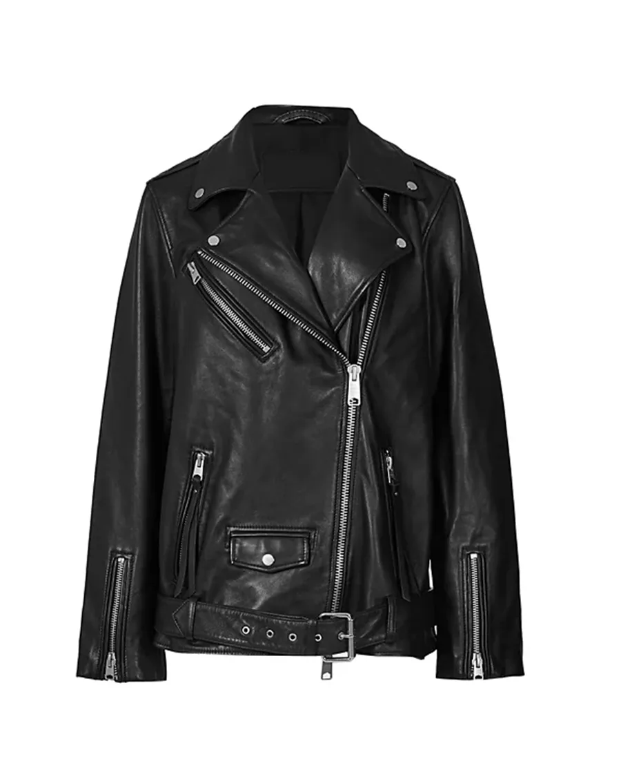 Black Leather Biker Jacket