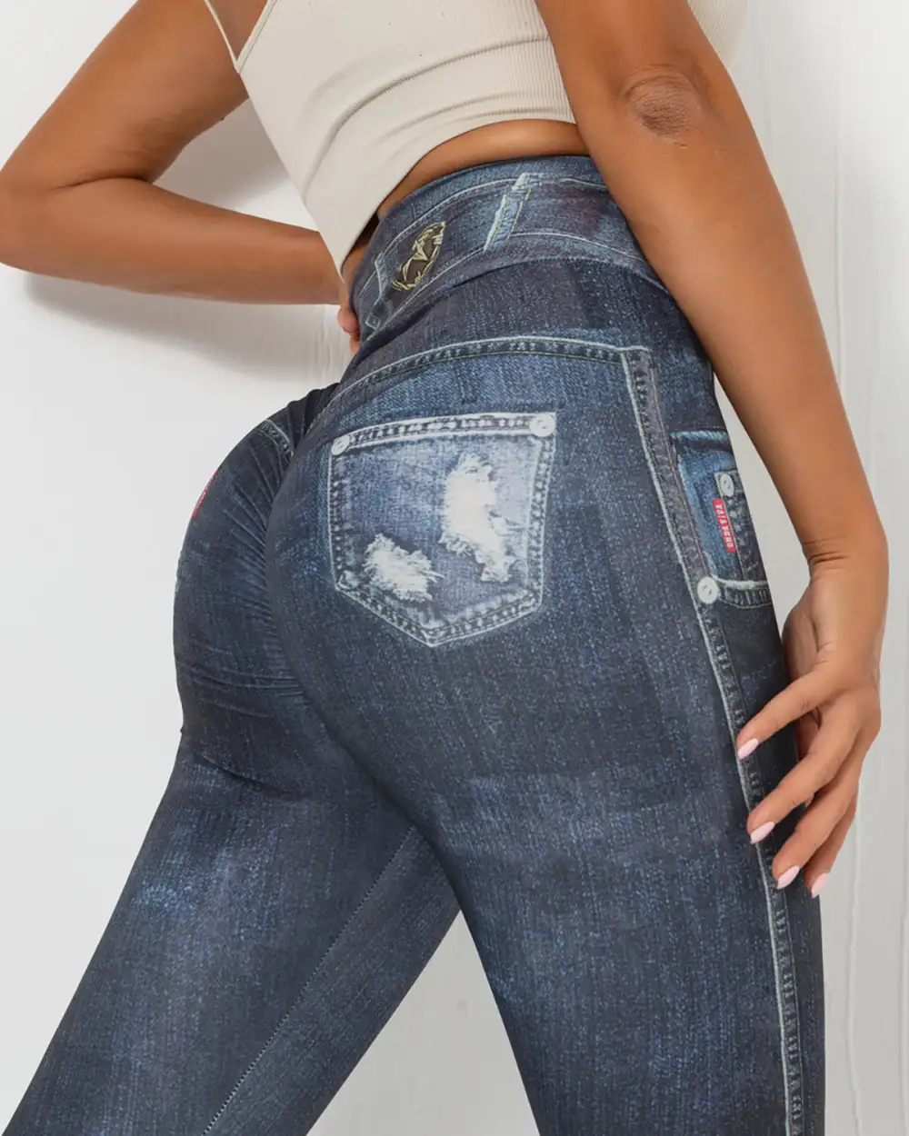 Active Scrunch Denim Yoga Pants