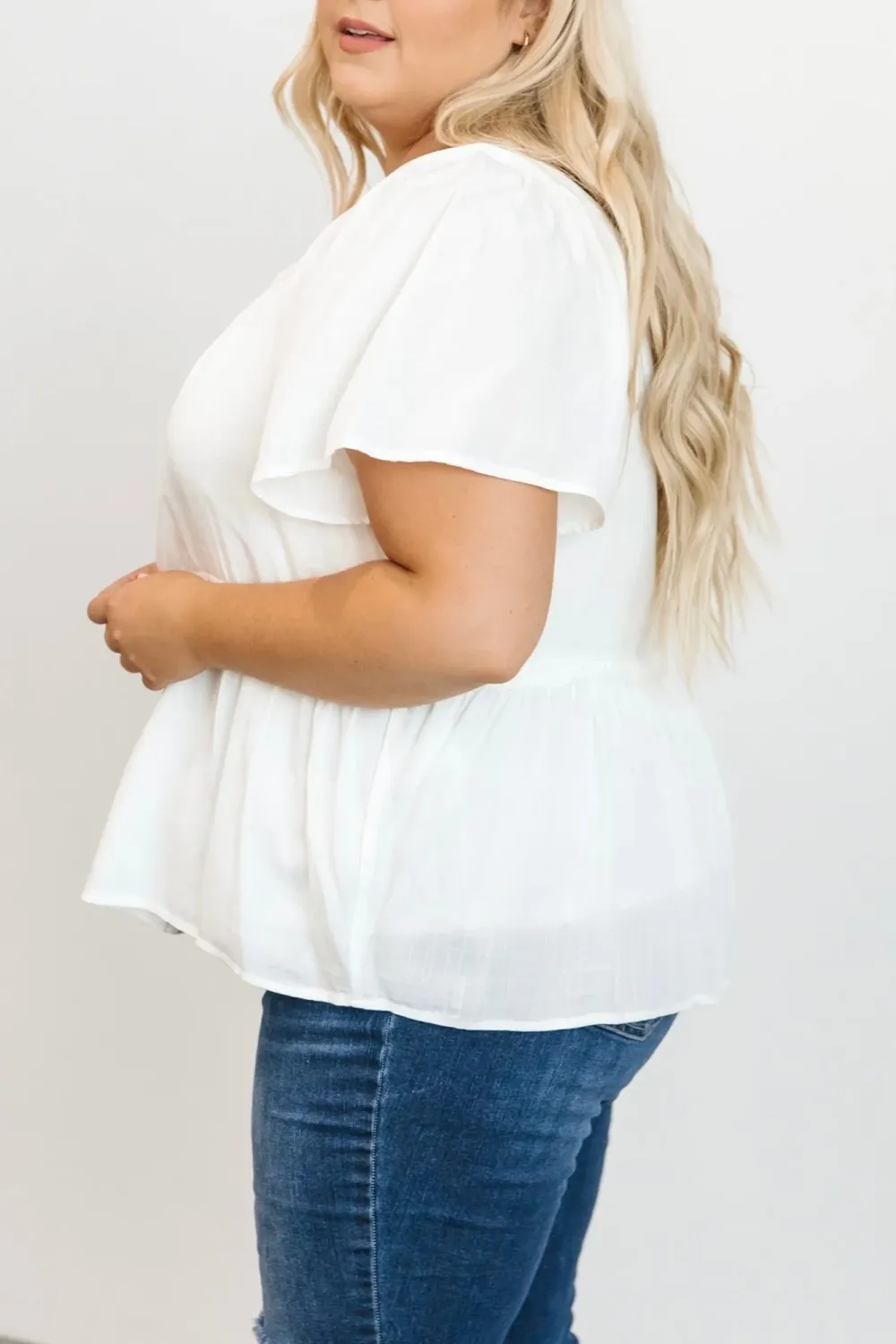 Classic Daily Outing V-Neck Lace Shirt