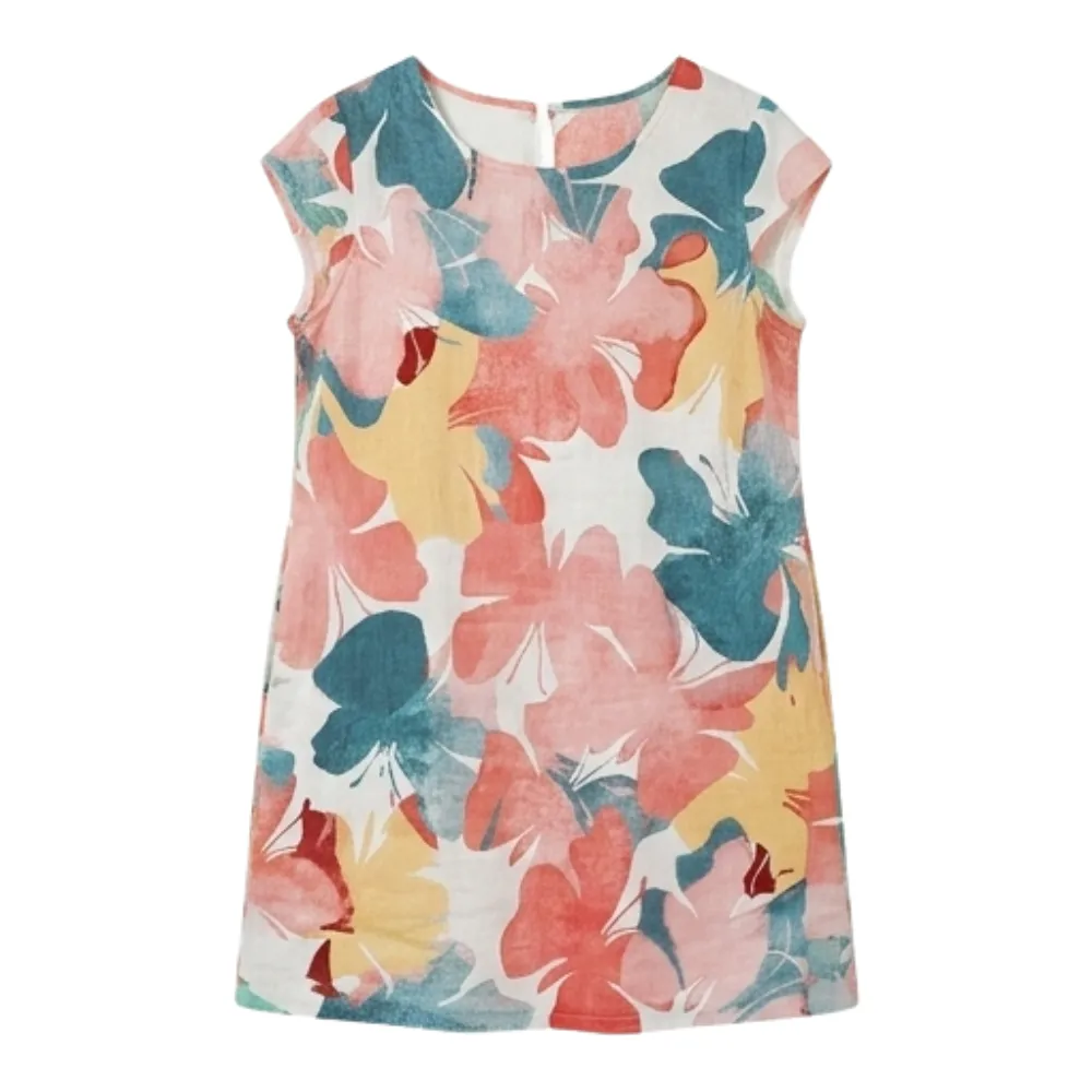 Floral Watercolor Midi Dress
