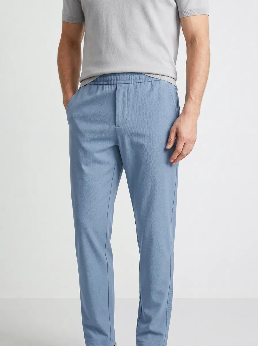 Outdoor-Inspired Ice Silk Graphic Print Shape Men's Ice Silk Casual Pants