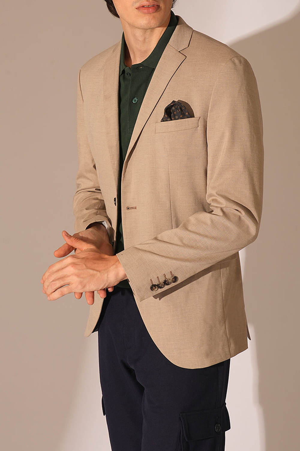 Green Embroidered Organic Cotton Polo