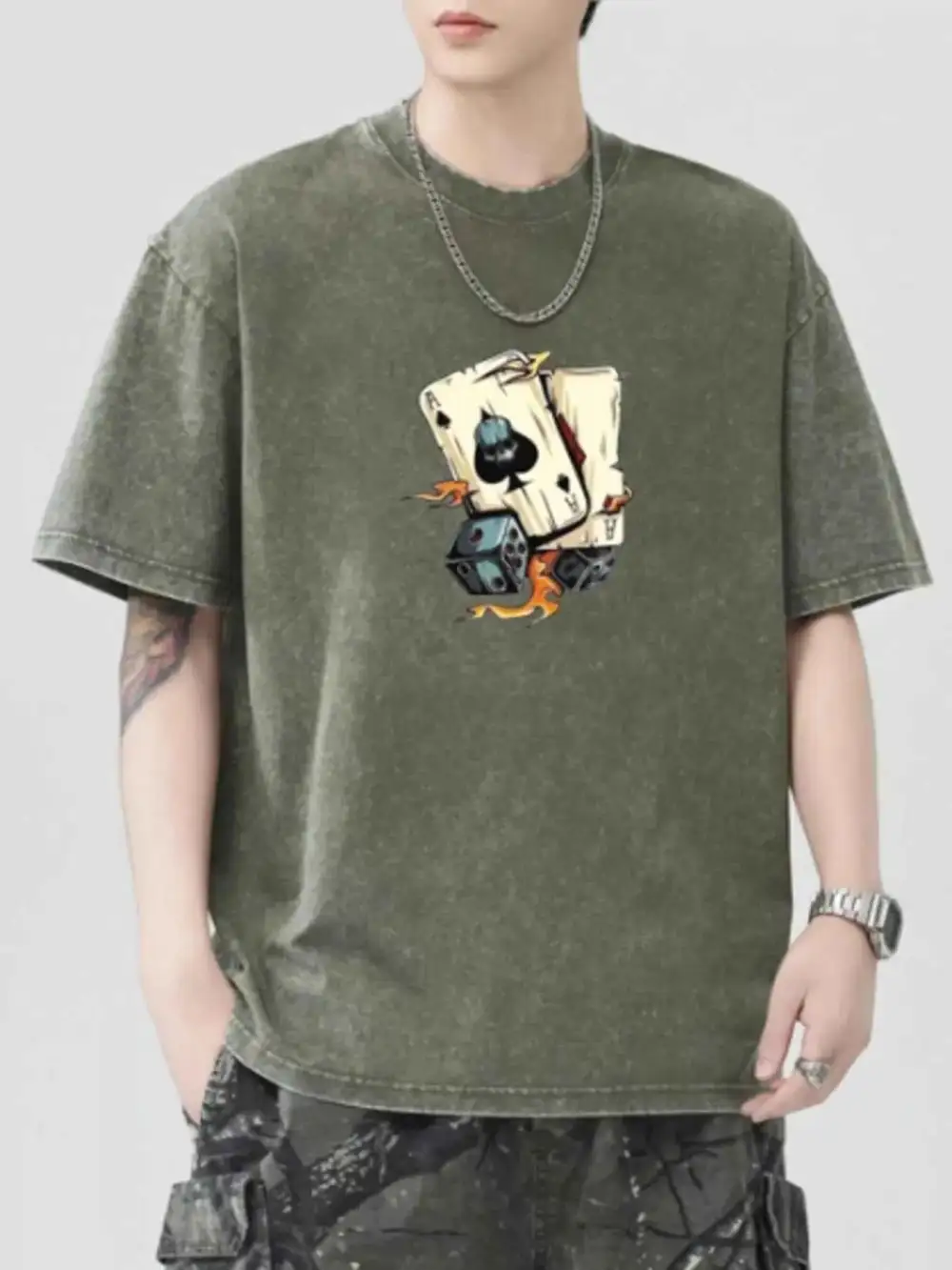 Graphic Round Neck Short Sleeve T-Shirt