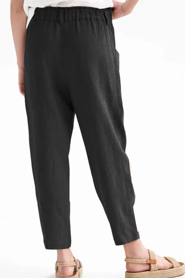 Button Front High Waist Pants