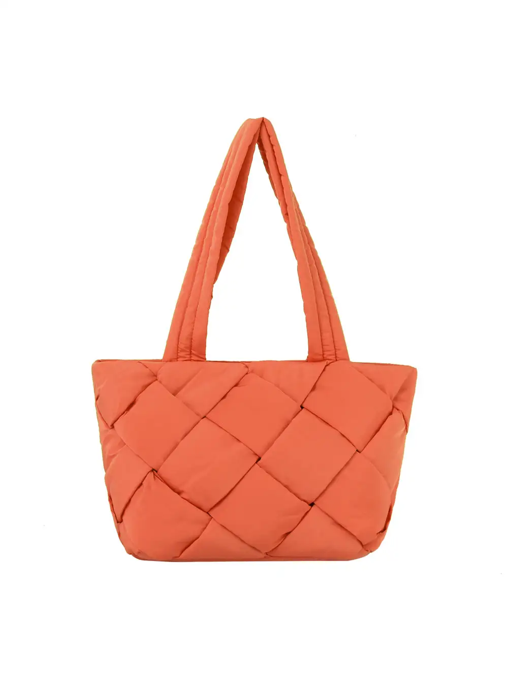 Everyday Detail Quilted Pocketed Nylon Tote Bag
