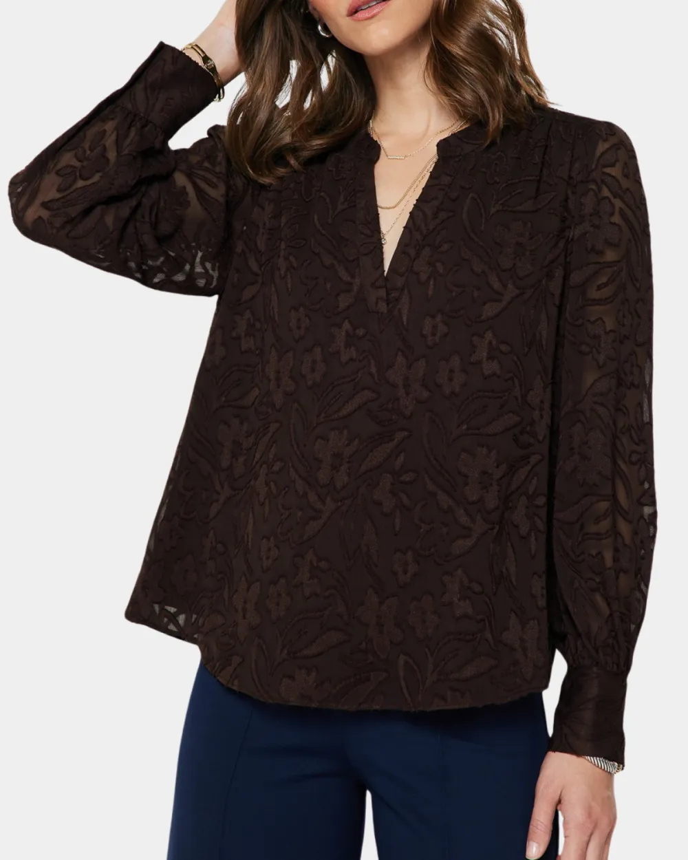 Tonal Floral Blouse