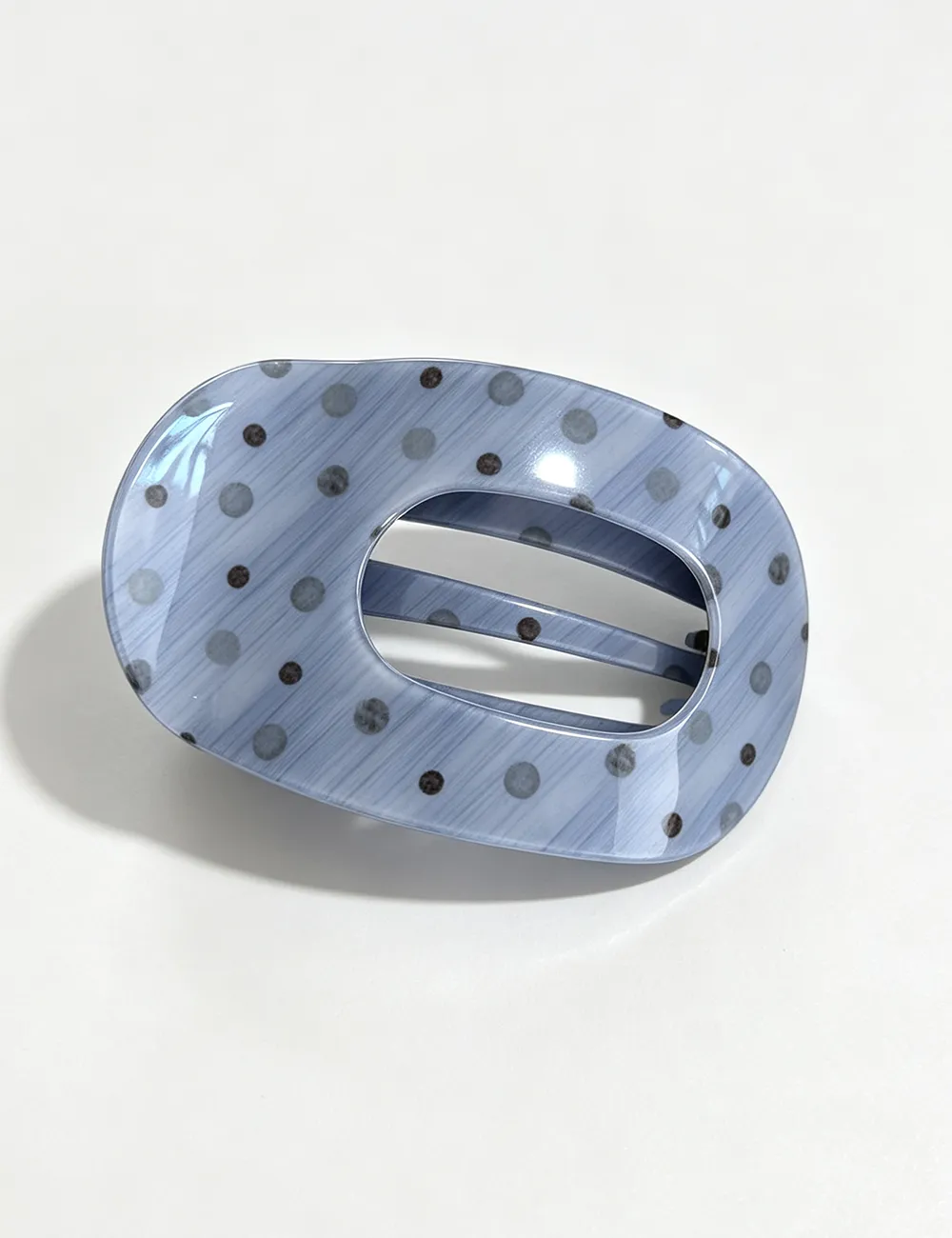 Polka Dot Print Oval Hollow Out Hair Hair Claw Clip