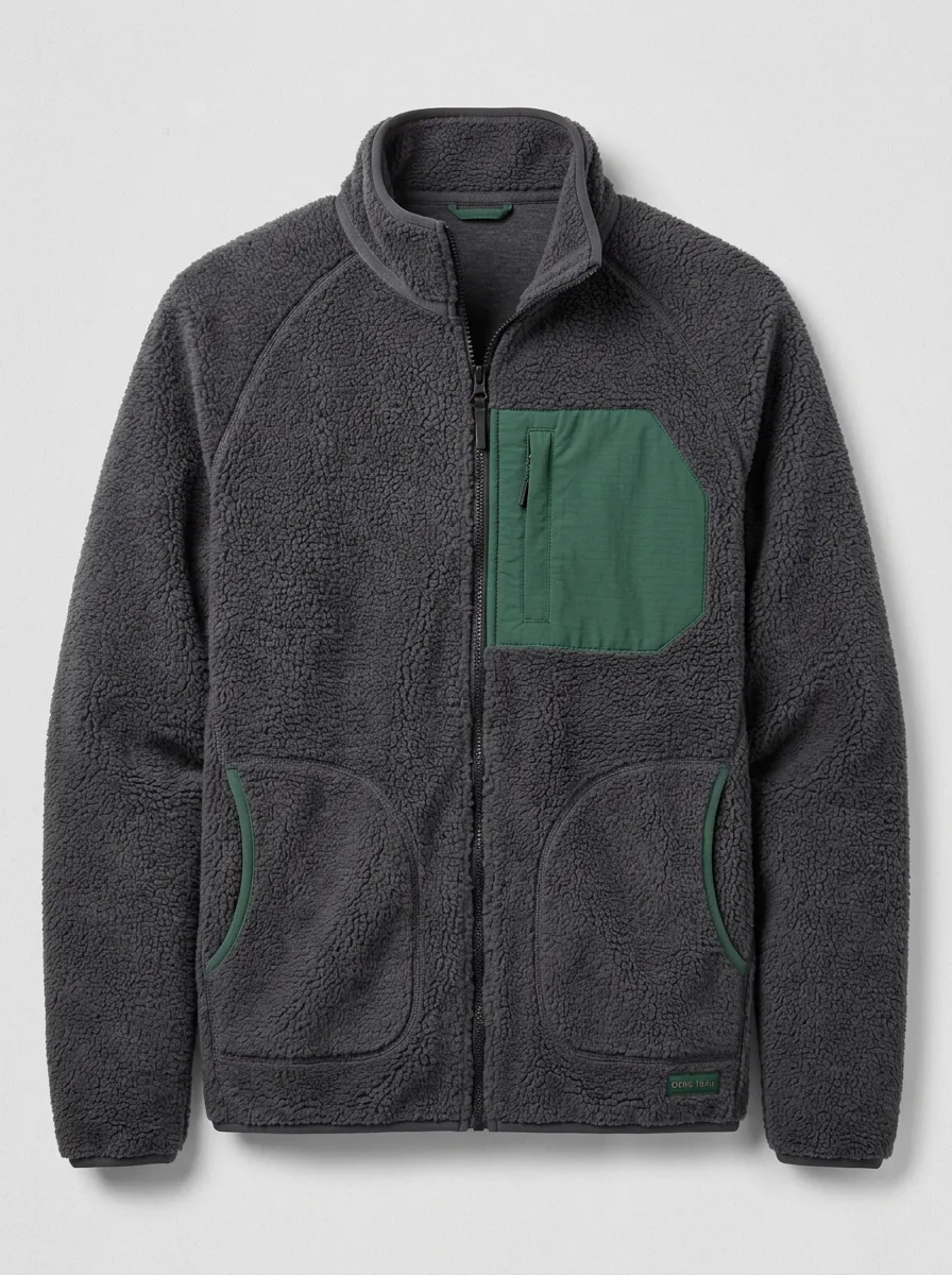Hiking Contrast Pocket Fleece Jacket