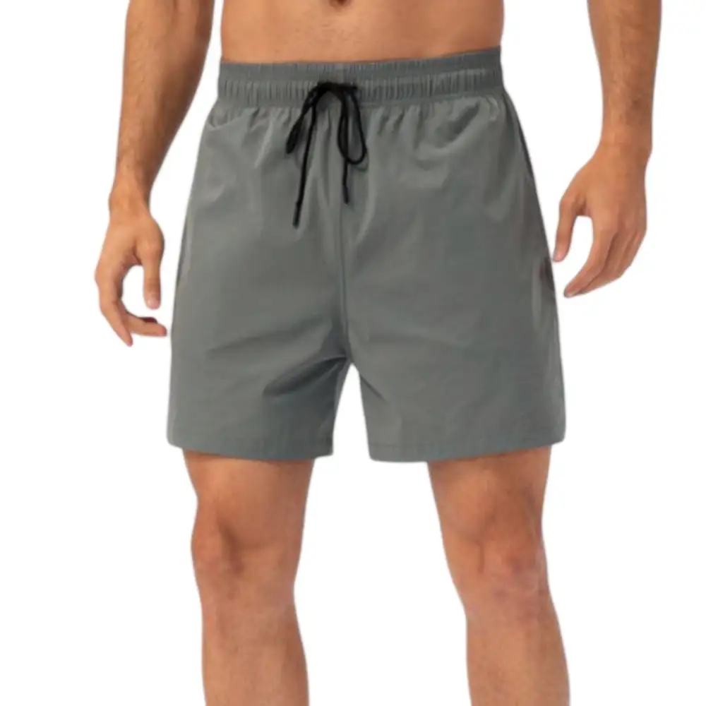 Drawstring Elastic-Waist Side-Pocket Lightweight Men's Athletic Shorts