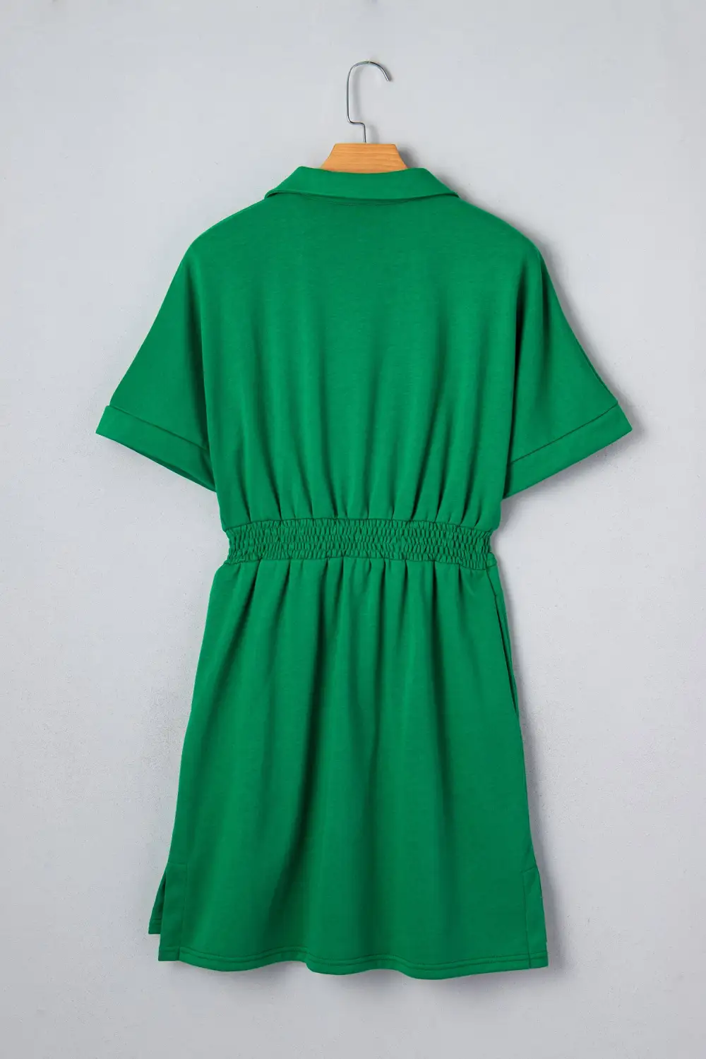Patchwork Half Zip Front Mini Dress
